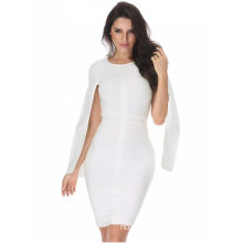 Slit Sleeve Plain Bandage Dress